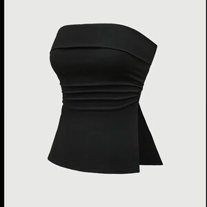 Chic Black Strapless Top